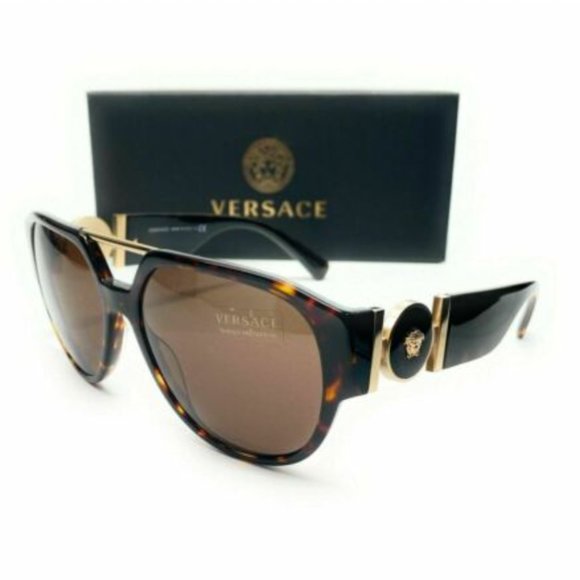 Versace Men's Havana Brown Phantos Sunglasses!